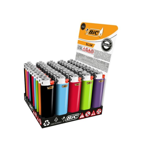 Bic J3 Slim Düz Renk Çakmak 12x50 3086120600044