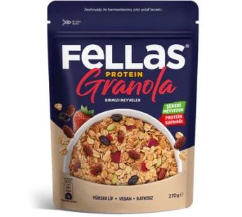 Fellas Vegan Premium Granola Kırmızı Meyveler 270 Gr