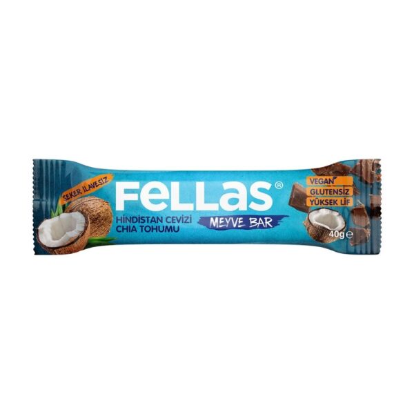 Fellas meyve bar hindistan cevizi ve chia 40 gr 8681185086175
