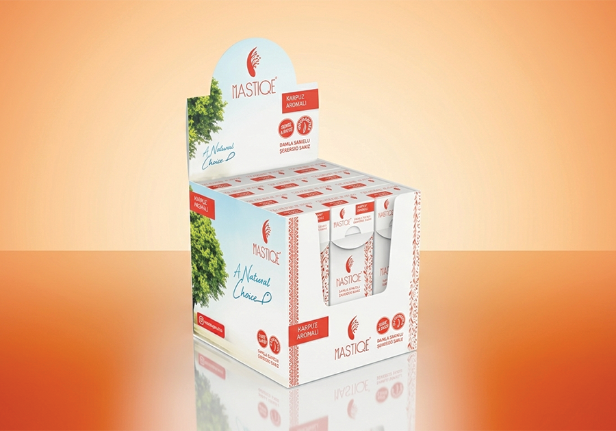Mastiqe Doğal Karpuz Aromalı Damla Sakızlı Şekersiz Sakız