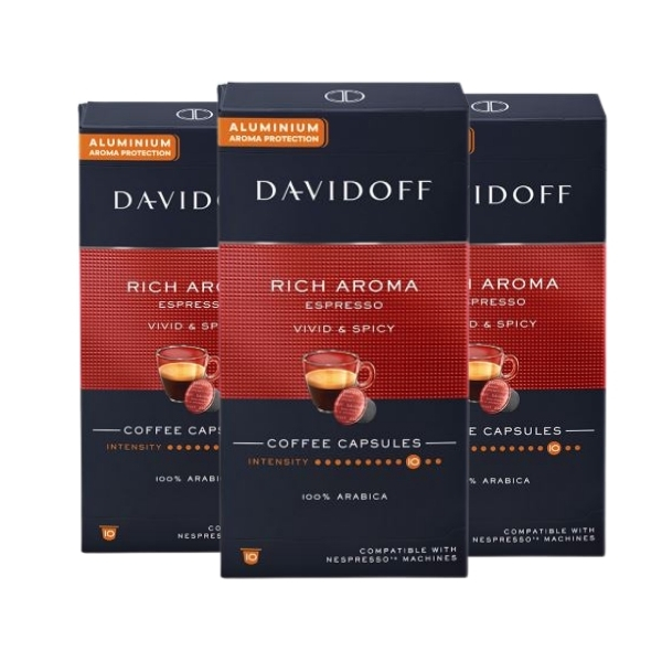 Davidoff Rich Aroma Espresso Kapsül Kahve 10’lu 55 G x3 3 Davidoff Rich Aroma Espresso Kapsül Kahve 10’lu 55 G x3