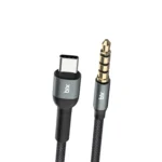 BİX TAU Type-C 3.5 mm Aux Hi-Fi Ses Kablosu Siyah 1 m