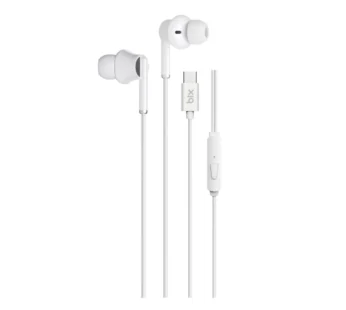 BİX TCC1HF TYPE-C 1MM EXT. BASS MİKRO. KULAK BEYAZ