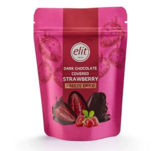 Elit Bitter Çikolata Kaplı Freeze Dried Bütün Çilek Draje 80g