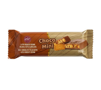 Elit Choco Mini Lotus Bisküvi Krema Dolgulu Sütlü Çikolata 30gr 24’lü Set Glutensiz