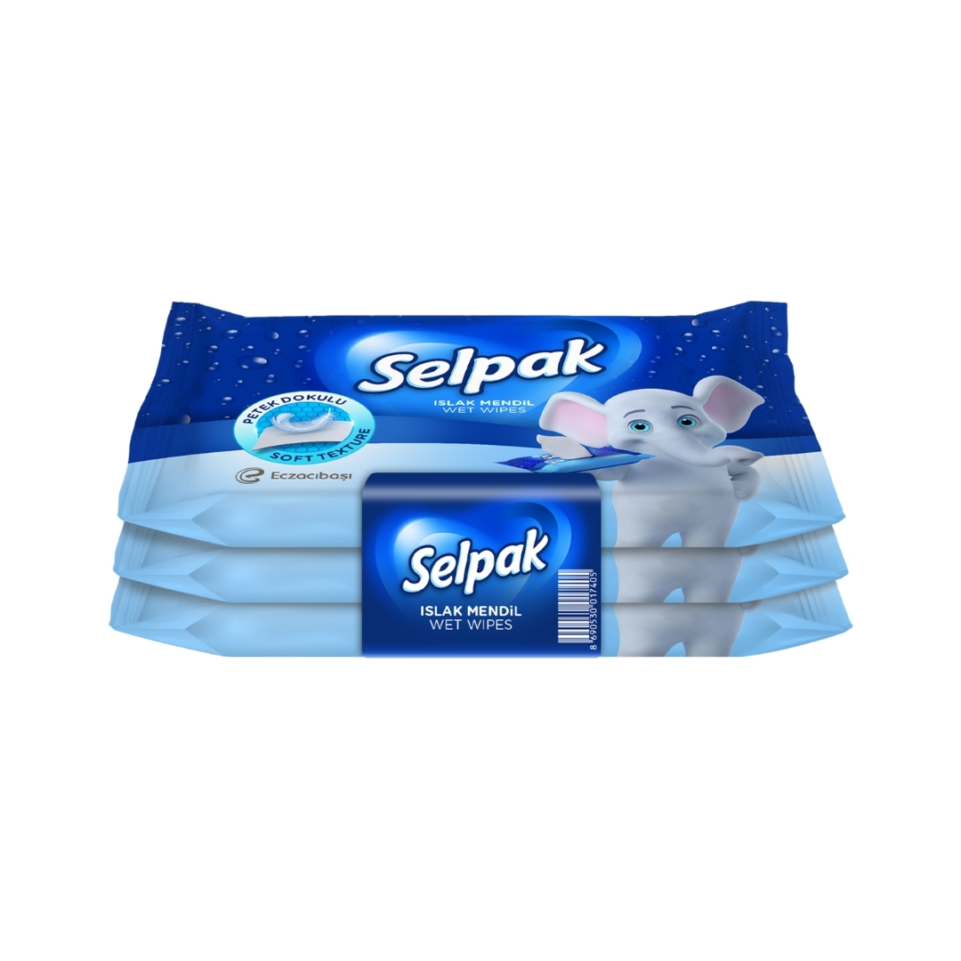 SELPAK KLASİK ISLAK CEP MENDİL 3LÜ 3 Selpak Klasik Islak Mendil 3 'lü