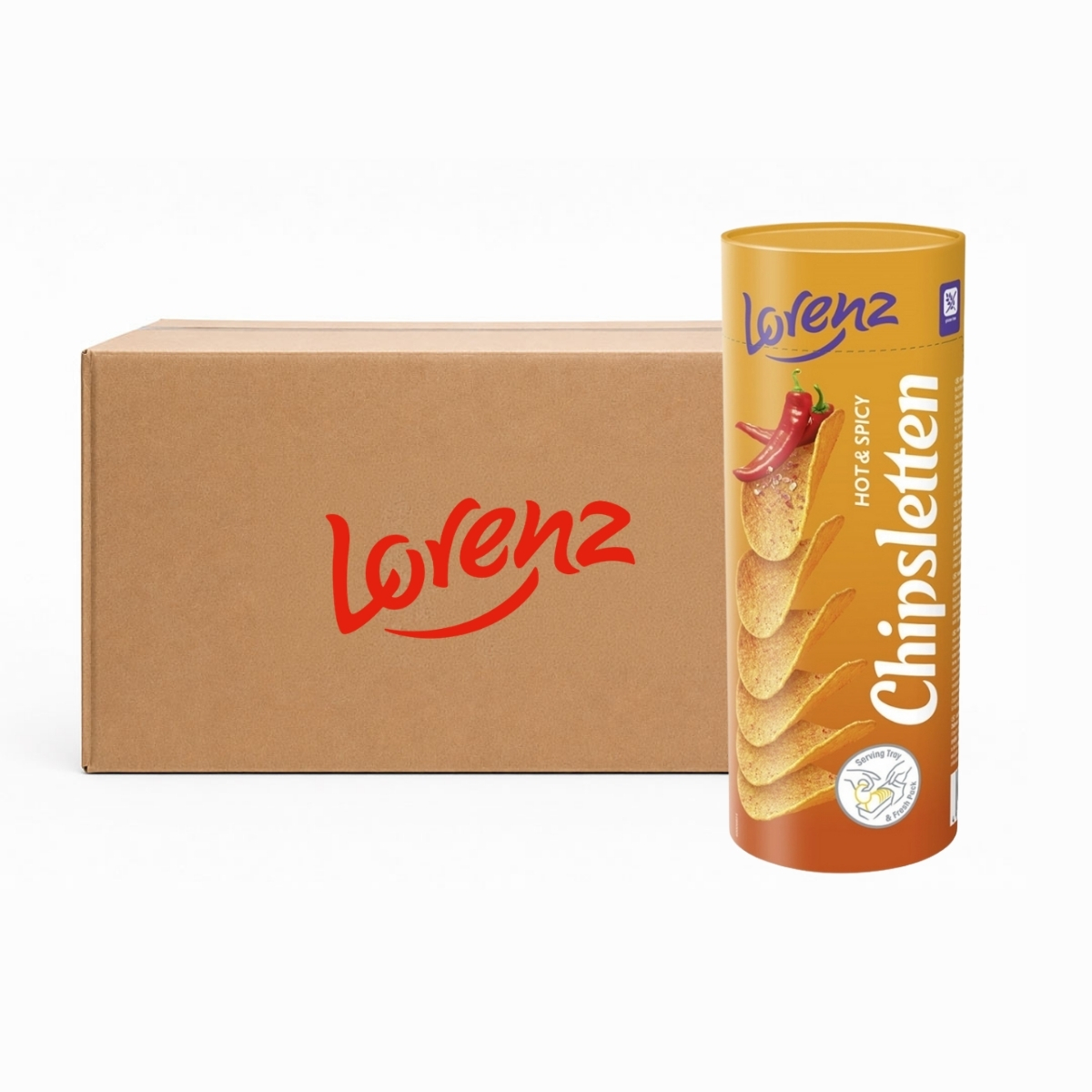 LORENZ CHIPSLETTEN HOT SPİCY 100GR x15 3 LORENZ CHIPSLETTEN HOT SPİCY 100GR x15