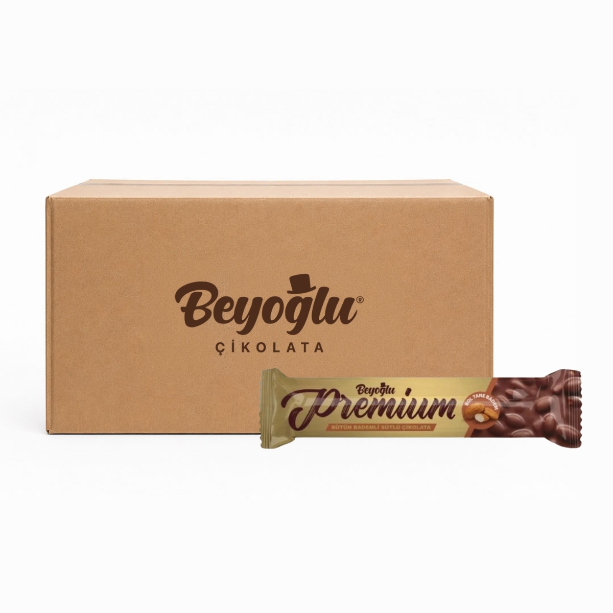 Beyoğlu Bademli Premium Çikolata 75gr x12 3 Beyoğlu Bademli Premium Çikolata 75gr x 12