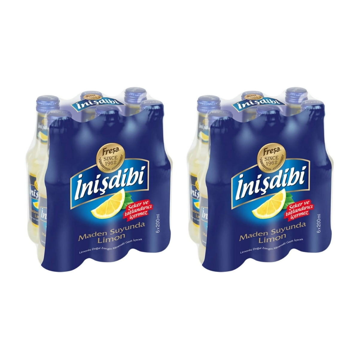 Freşa İnişdibi Limonlu Şekersiz Maden Suyu 200ml x12 3 Freşa İnişdibi Limonlu Şekersiz Maden Suyu 200ml x12