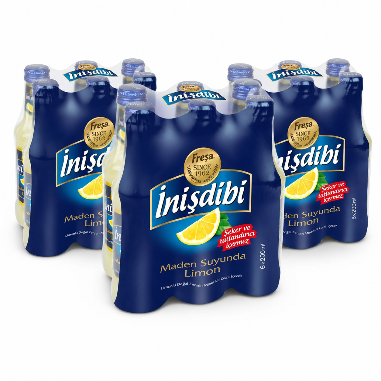 Freşa İnişdibi Limonlu Şekersiz Maden Suyu 200ml x18 3 Freşa İnişdibi Limonlu Şekersiz Maden Suyu 200ml x18