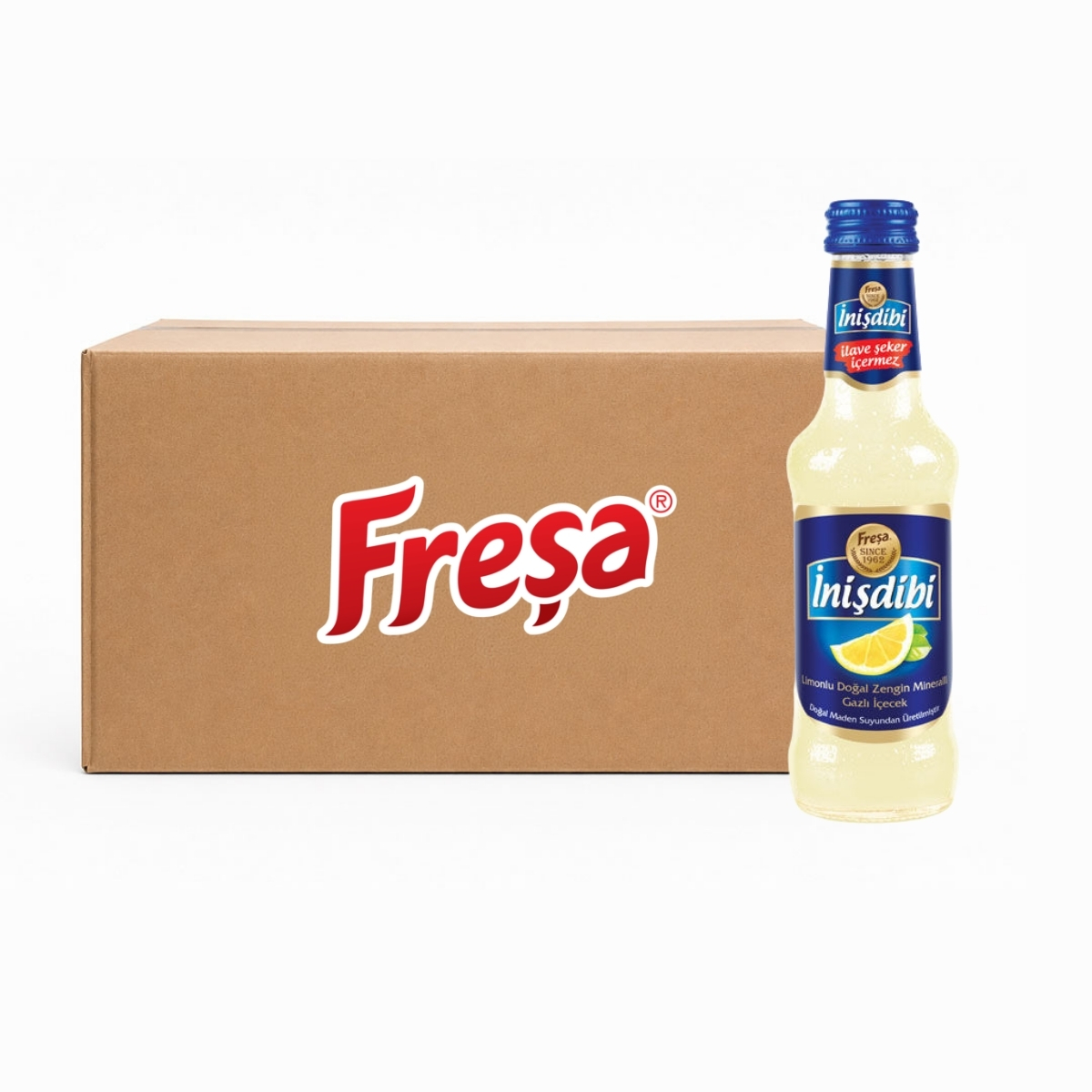 Freşa İnişdibi Limonlu Şekersiz Maden Suyu 200ml x24 3 Freşa İnişdibi Limonlu Şekersiz Maden Suyu 200ml x 24