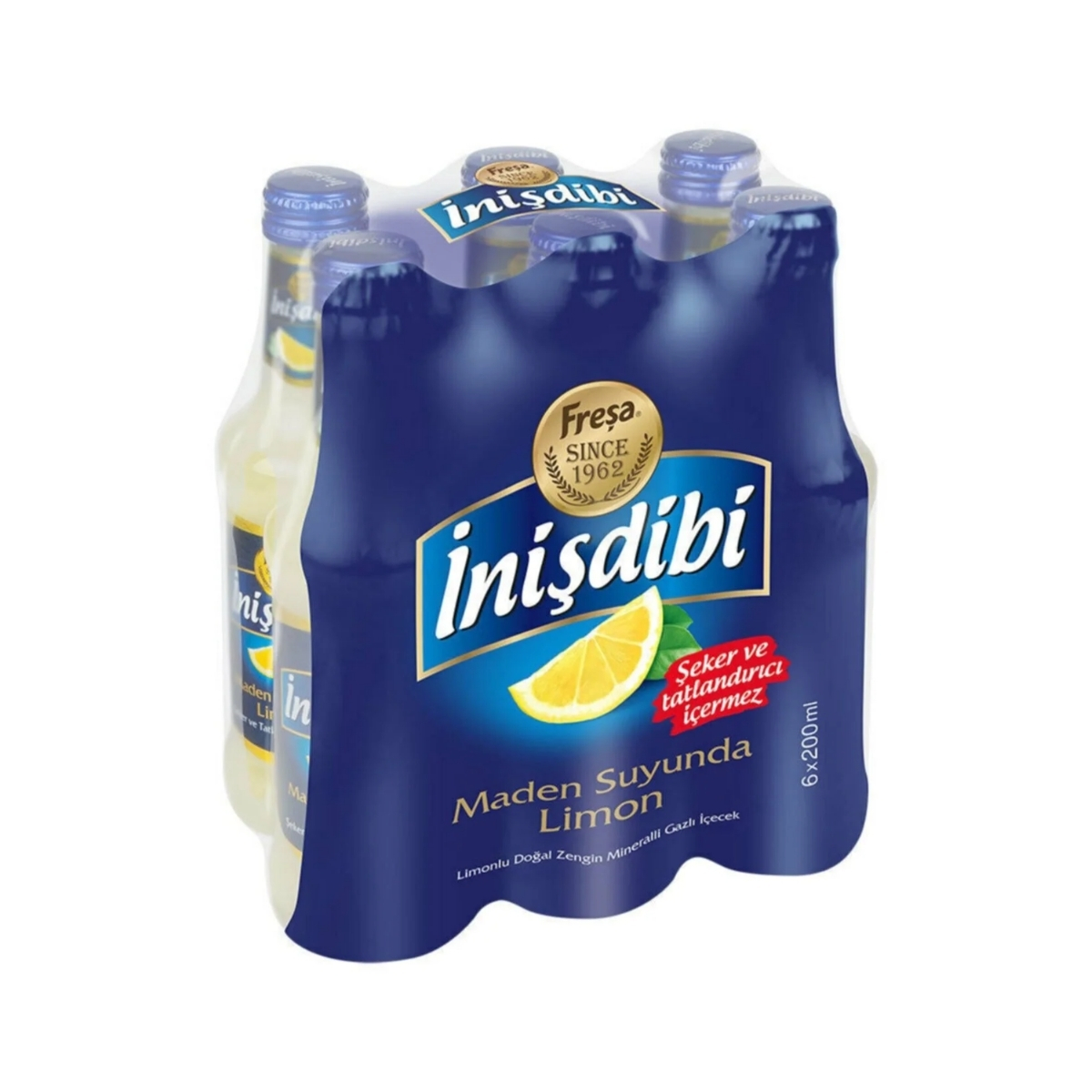 Freşa İnişdibi Limonlu Şekersiz Maden Suyu 200ml x24 4 Freşa İnişdibi Limonlu Şekersiz Maden Suyu 200ml x 6