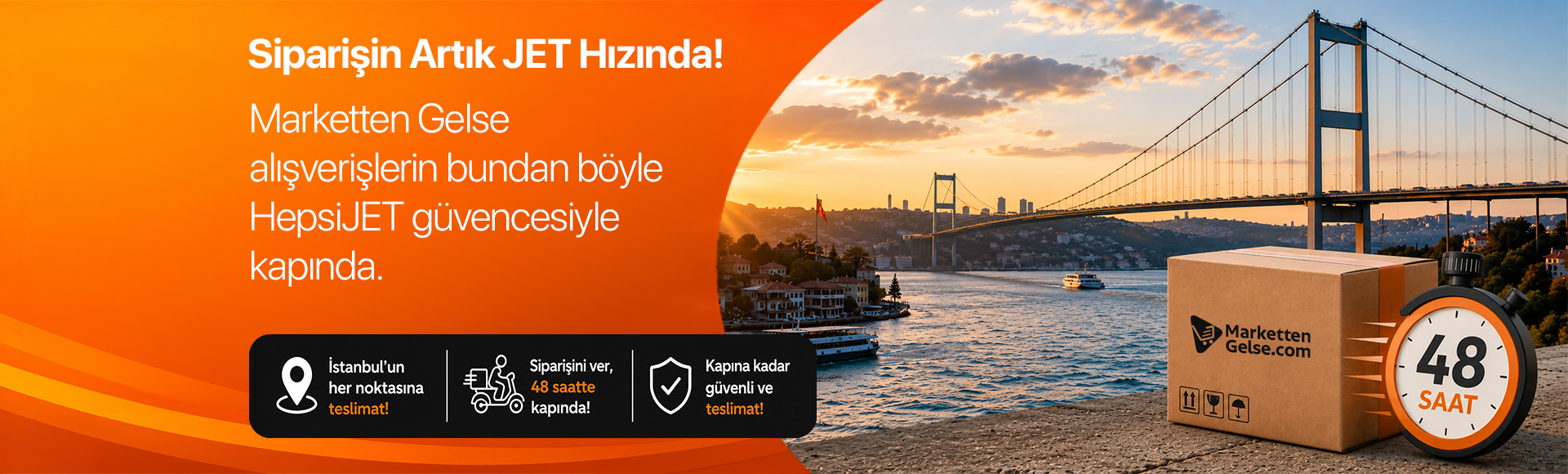 Siparişin Artık JET Hızında! 1 HepsiJet Kampanya Görseli