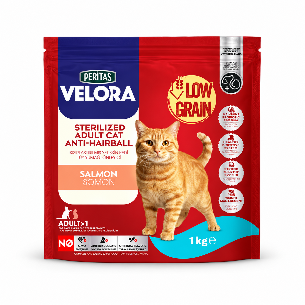 Peritas Velora Somonlu Kısırlaştırılmış Yetişken Kedi Maması 1kg 3 Peritas Velora Somonlu Kısırlaştırılmış Yetişken Kedi Maması 1kg