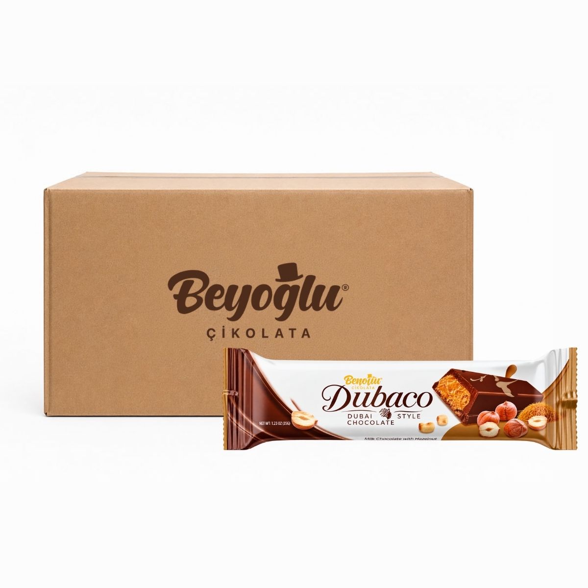 Beyoğlu Fındıklı Dubai Çikolatası 35gr x24 2 Beyoğlu Fındıklı Dubai Çikolatası 35gr x24